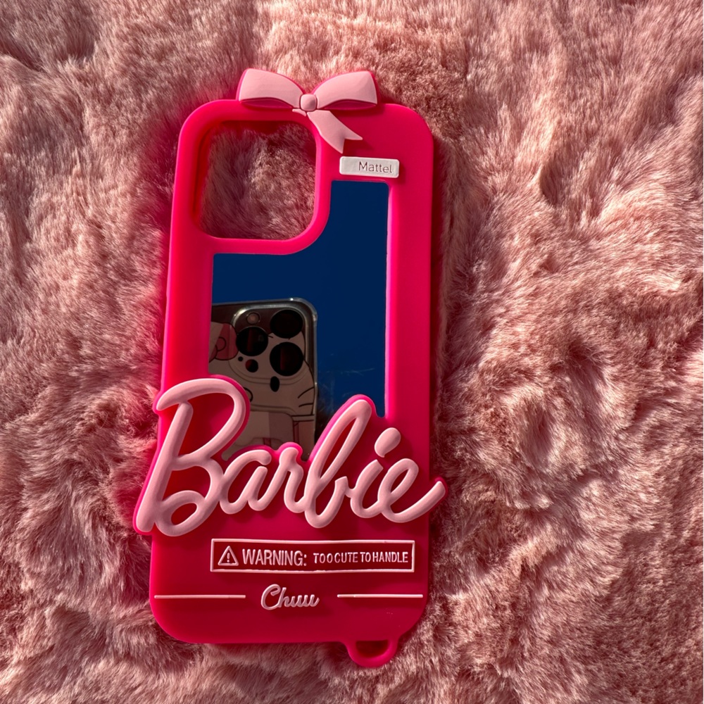 Barbie silicone case with mirror for iPhone 14 Pro Max